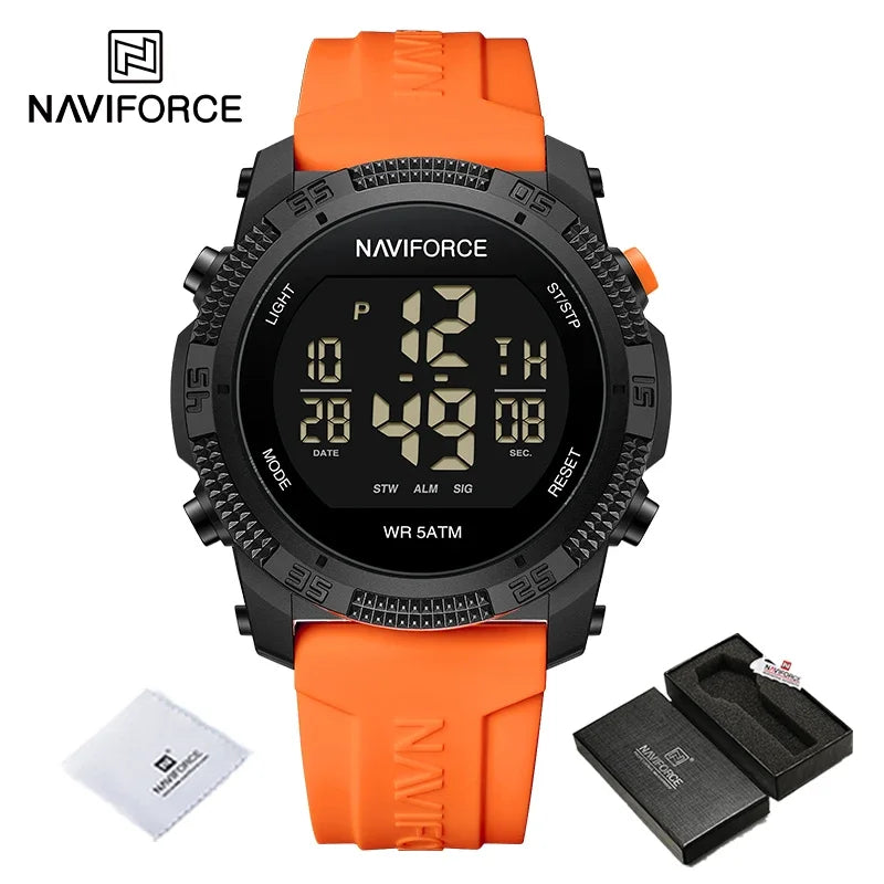 Montre Homme NAVIFORCE Sport Électronique Silicone 5ATM – Étanche Tendance Fashion