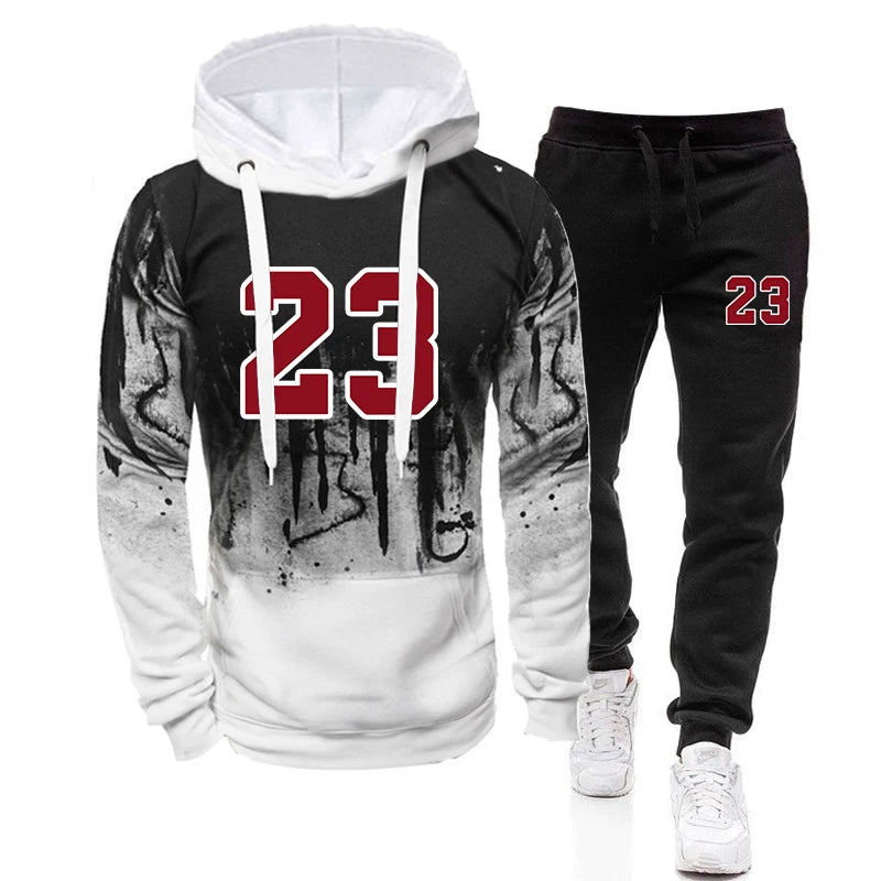 Herren-Sweatshirt mit Kapuze – Lässige Jogginghose Bequem Sport Herbst Winter Alltag | Premium Herrenmode