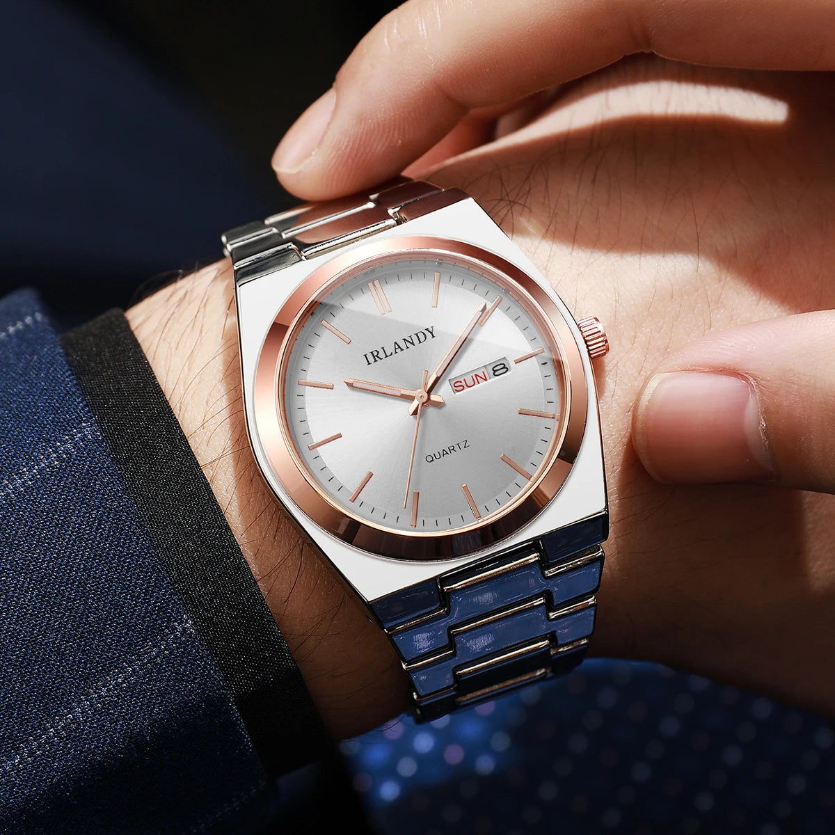 Montre Homme Luxe Business Quartz Calendrier – Élégante Fashion Casual