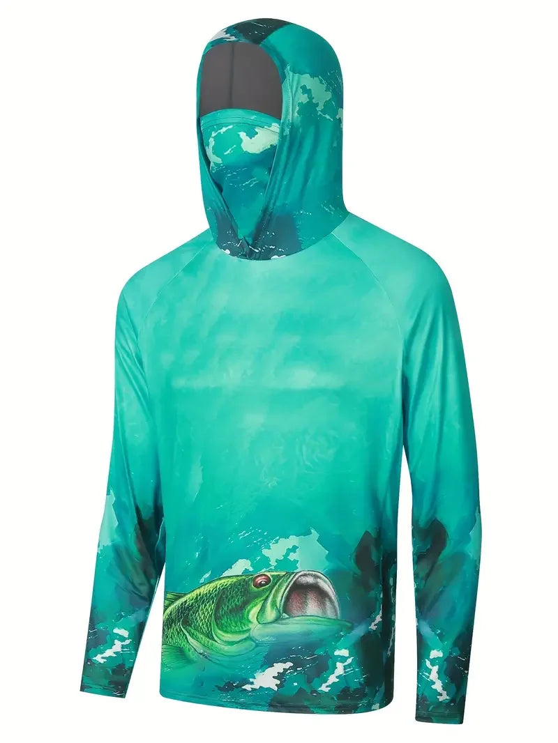 Tenue Anti-UV Manches Longues avec Cagoule - Randonnée, Pêche & Outdoor