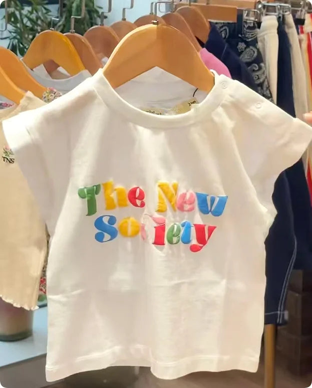 Ensemble Été Enfant T-Shirt + Short – Tenue Princesse Garçon Fille Manches Courtes Casual