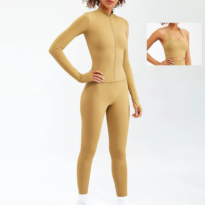 Ensemble Sport Yoga Femme 2 ou 3 Pièces Taille Haute – Doux, Respirant & Gainant | Gym, Fitness & Running | Survêtement Tendance