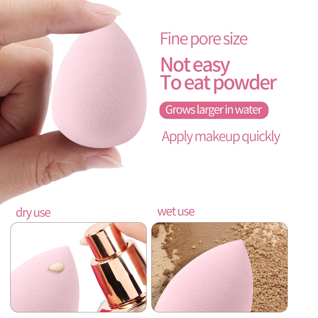 Kit Outils Maquillage 11 Pcs MAANGE – 4 Pinceaux, Puff Poudre, Éponge, Coussin d’Air & Correcteur | Set Complet Fard à Paupières