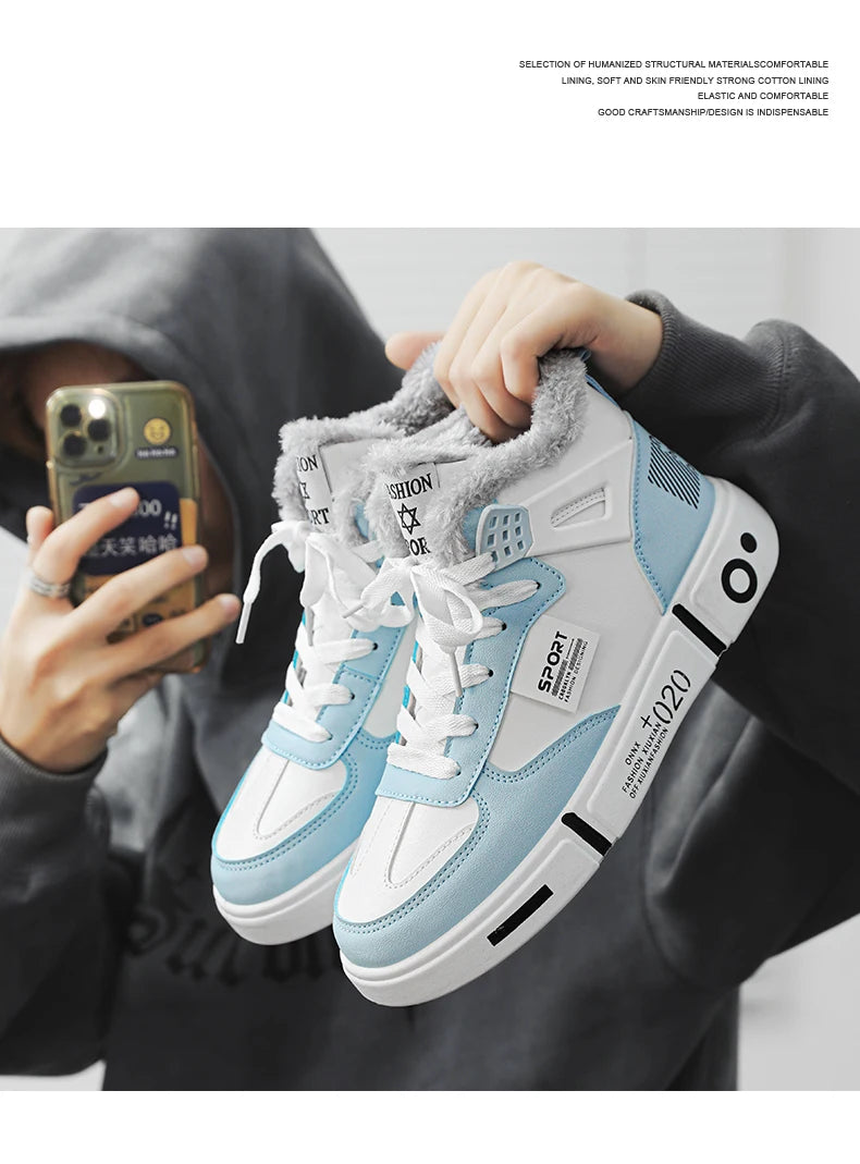 Boots Hiver Homme Waterproof Plush Non-Slip 2023 – Sneakers Chauds Tenis Masculino