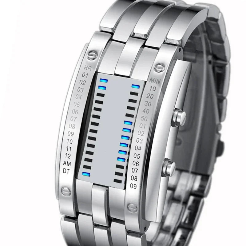 Montre Couple SKMEI 0926 LED Digital – Acier Inoxydable Étanche 5Bar Sport Créatif