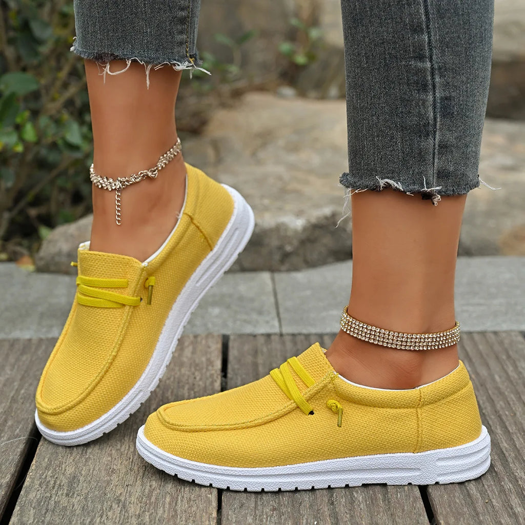 Chaussures Vulcanisées Sport Flat Femme 2025 – Casual Fashion Printemps Automne