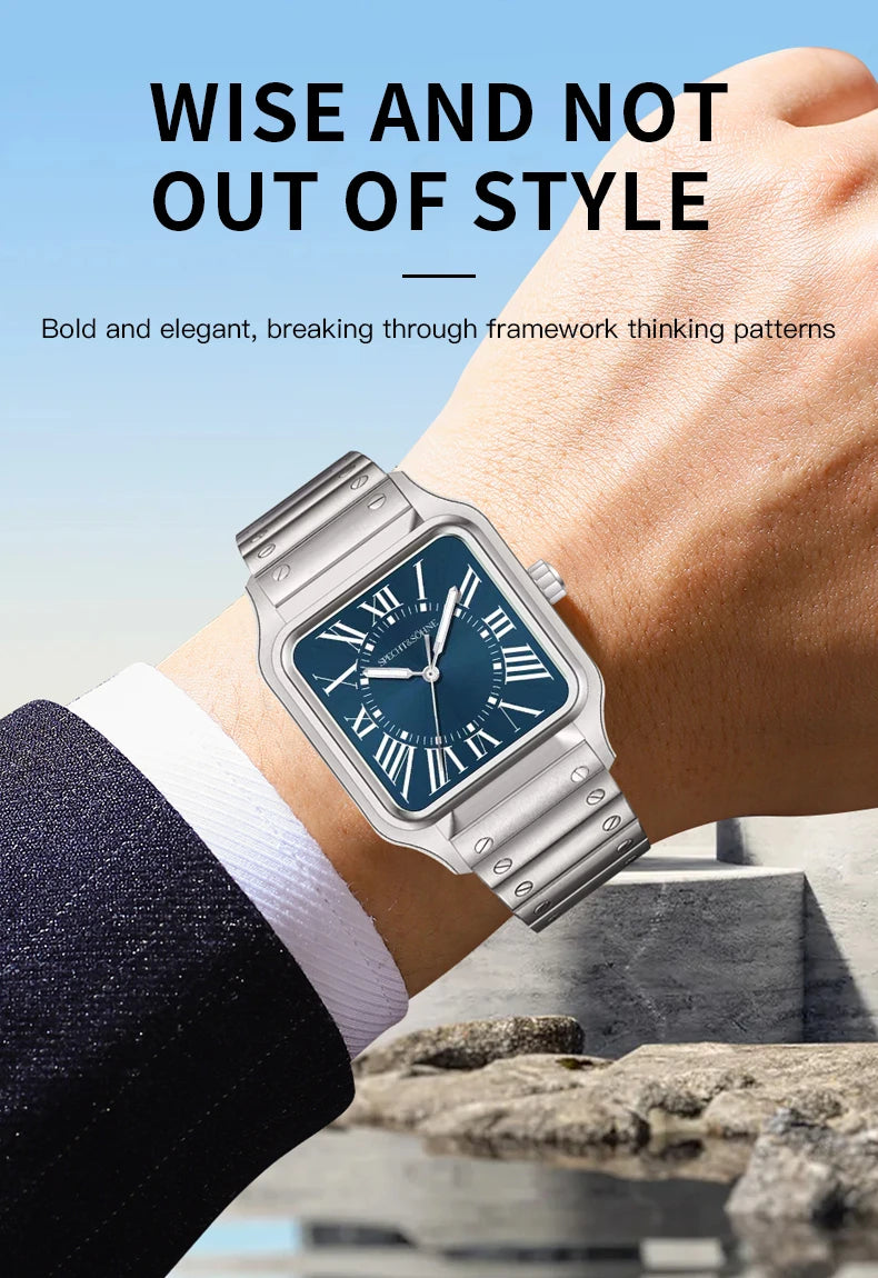 Montre Unisexe Specht & Söhne Luxe 34mm Quartz – Ultra-Fine Saphir Acier Étanche 50M