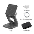 KUXIU X40 Chargeur 3-en-1 Pliable Magnétique – iPhone 17-13 AirPods 4-2 iWatch Charge Rapide