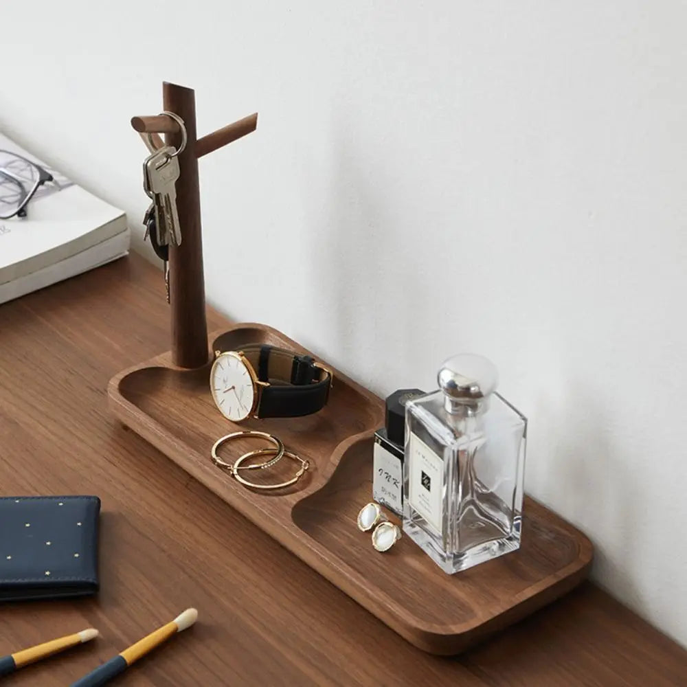 Holzregal Ast Natur Tassen & Schmuck – Büro-Organizer Tablett Home Deko
