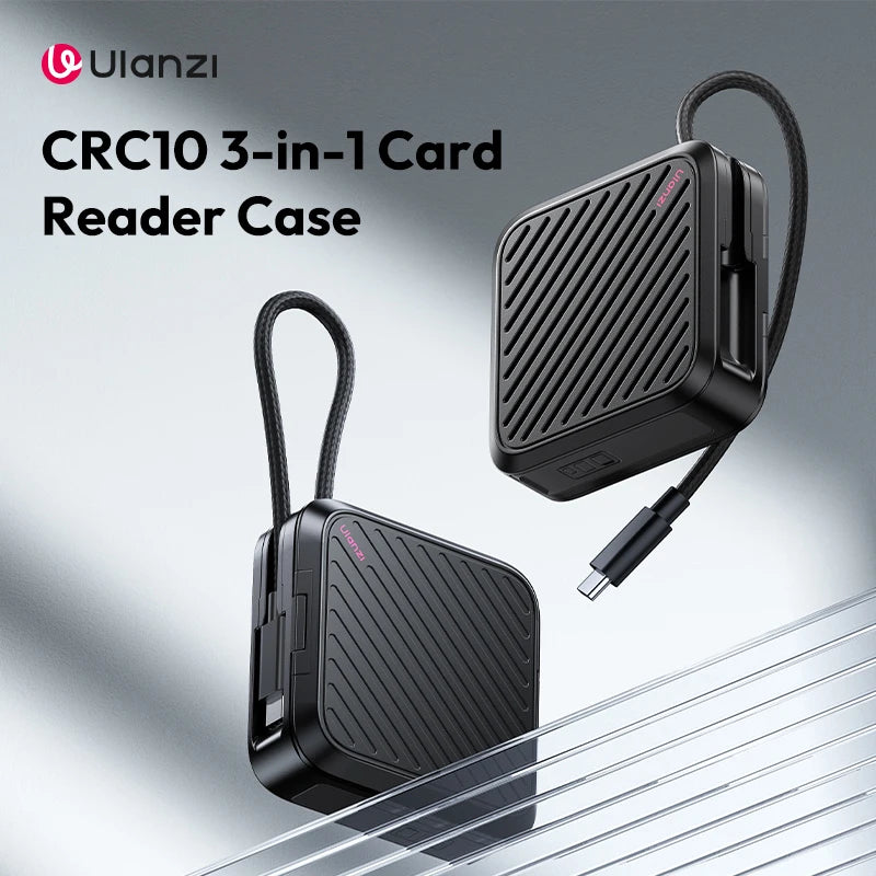 Ulanzi CRC10 Lecteur de Cartes 3 en 1 – CFast/SD/TF 13 Emplacements | USB3.2 Gen2 Transfert Ultra-Rapide