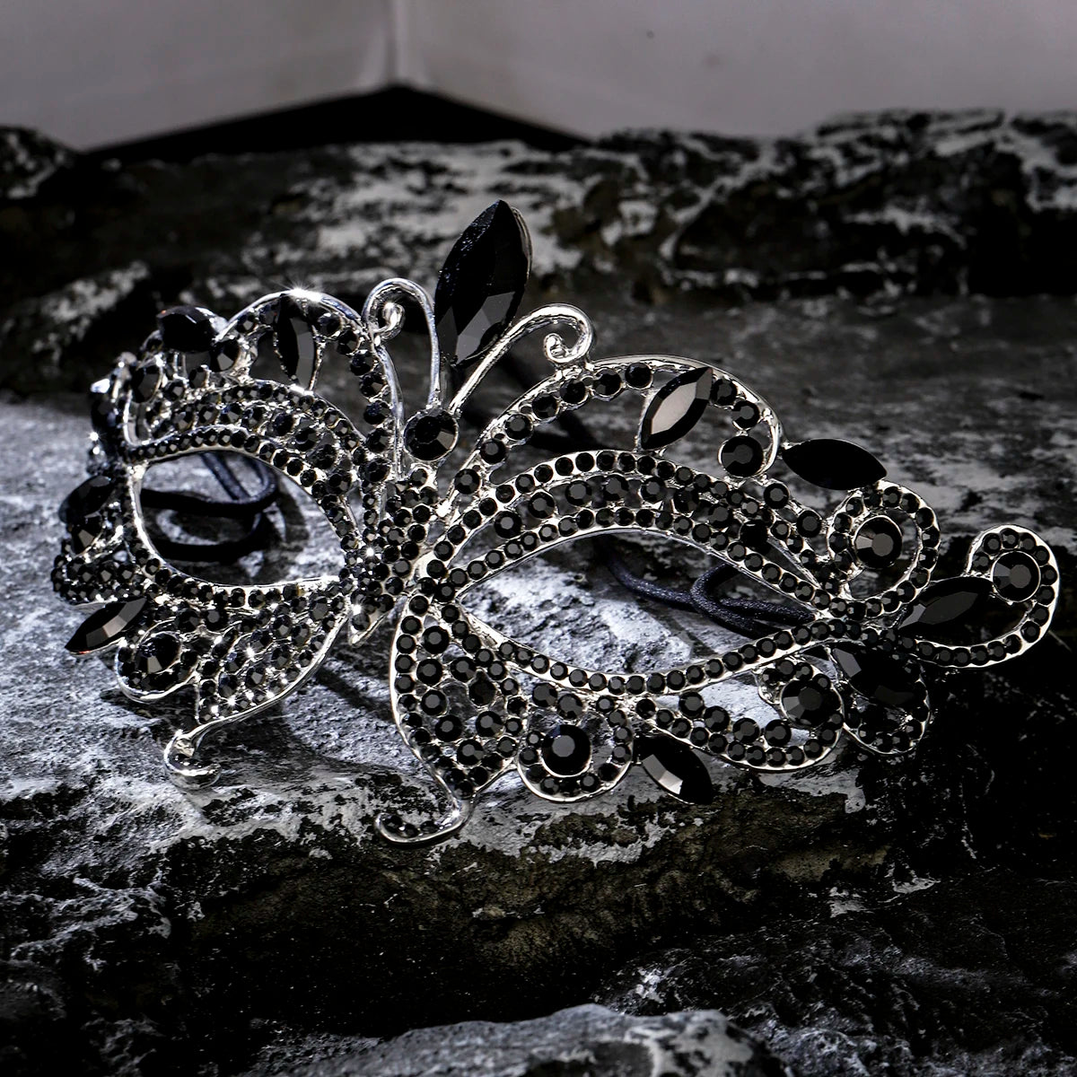 Halbgesichtsmaske Schmetterling Strass - Maskerade, Halloween & Party