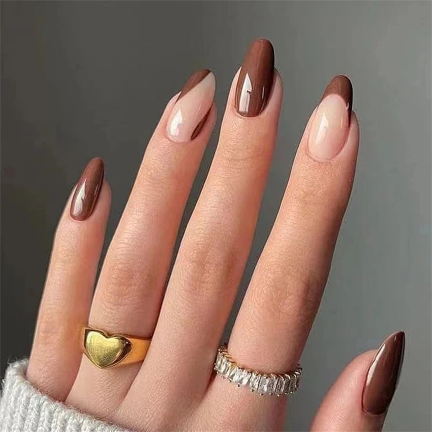 24 Faux Ongles Ballerina & Coffin Amovibles – Manucure Prête à Porter, Forme Amande & Coffin | Décoration Ongles Femme & Fille