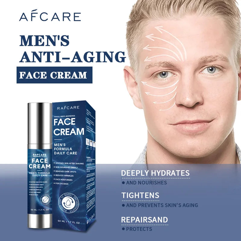Crème Visage Homme Collagène & Rétinol – Anti-Âge, Hydratante & Anti-Rides | Acide Hyaluronique | Soin Quotidien