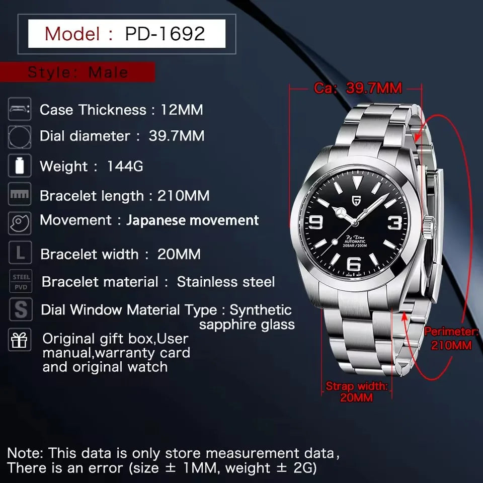Montre Homme Automatique Luxe PAGANI DESIGN V3 Mouvement Japonais – Sport Fashion Premium