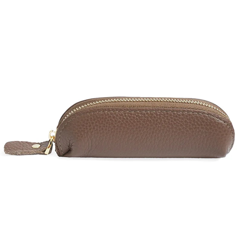 Porte-Monnaie Cuir Véritable Personnalisé – Mini Pochette Clés Rouge à Lèvres Prénom Femme Luxe