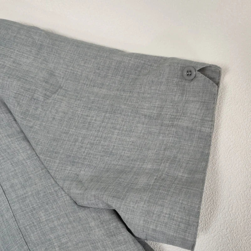 Herrenhemd Leinen Baumwolle Sommer Kurzarm Casual Unifarben Umlegekragen Formell Strand Leicht Atmungsaktiv – Lässiges Schickes Trendhemd | Premium Herrenmode