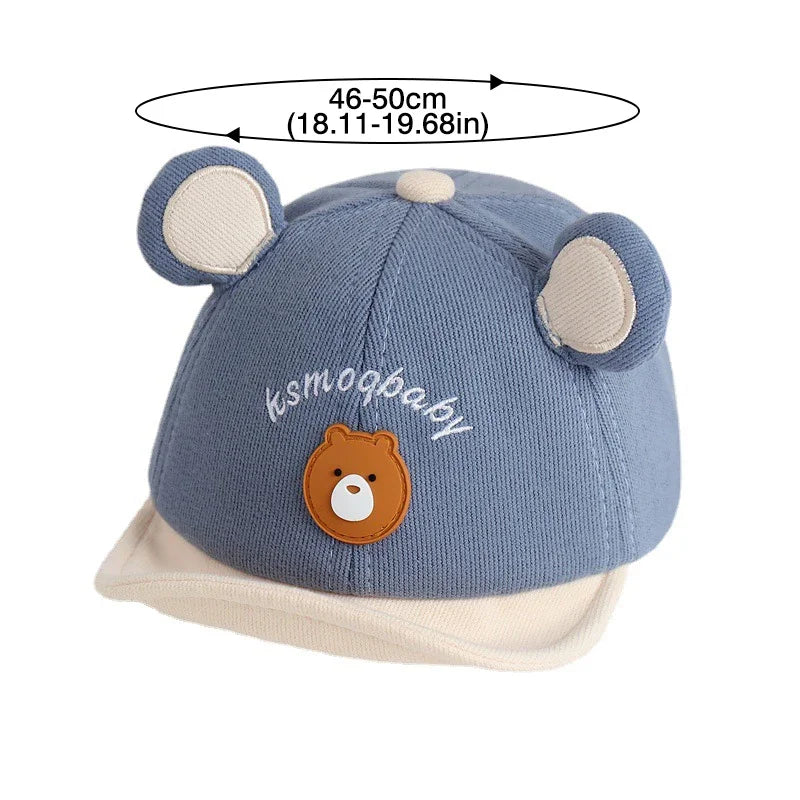 Casquette Bébé Ourson – Chapeau de Soleil Mignon pour Garçon et Fille