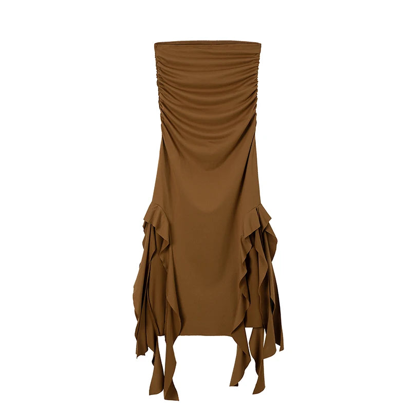 Asymmetrisches One-Shoulder-Kleid mit figurbetonter Passform – Trendiger Frühling/Sommer im europäischen und amerikanischen Stil