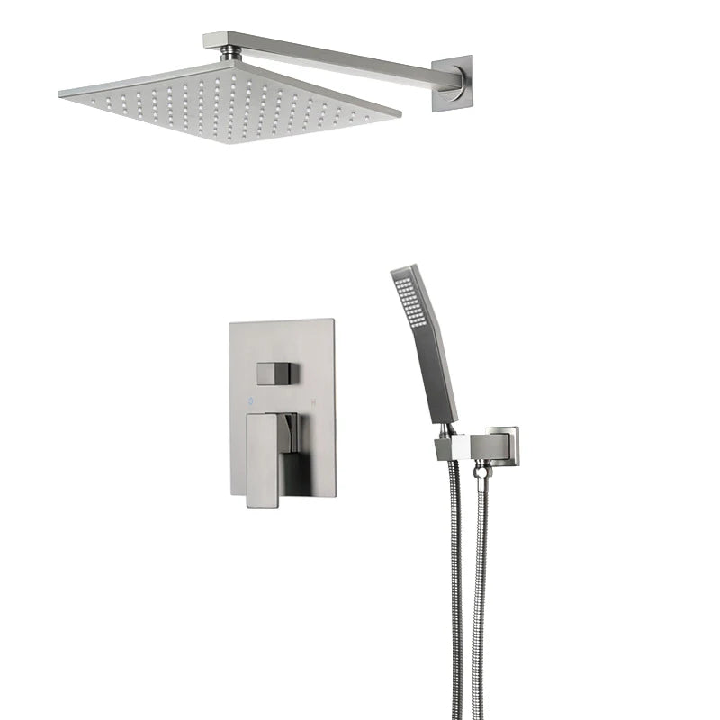 DQOK Ensemble Douche Thermostatique Chrome – Cascade & Pluie, Mitigeur Baignoire | Système Douche Complet