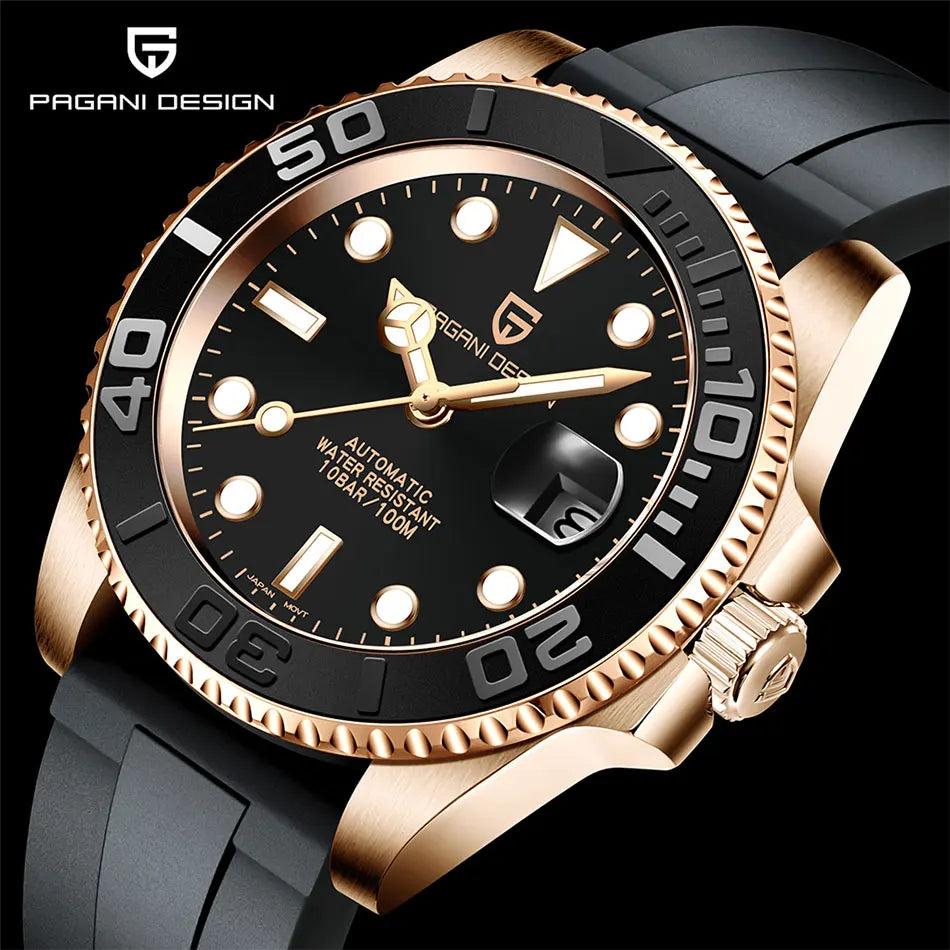 Mechanische Luxusuhr für Herren Pagani Design 40mm – Saphirglas Wasserdicht Automatik