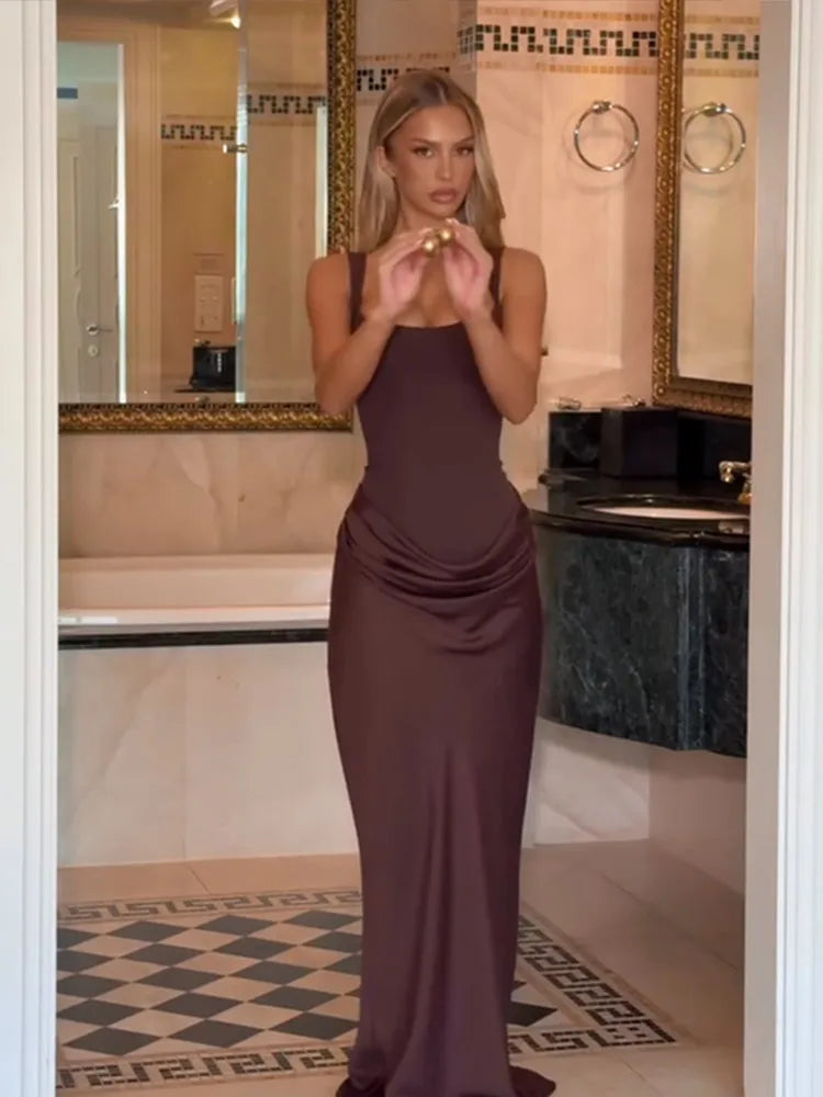 Robe Maxi Femme Velours Noir Transparente Mesh Épaules Dénudées Taille Cinée Slim – Soirée & Club | 2026