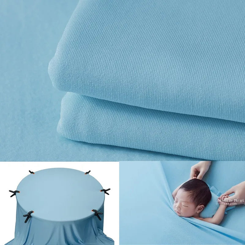 Neugeborenen-Fotostudio-Hintergrund 150x170cm – Stretchstoff Wickel-Accessoire Baby-Shooting