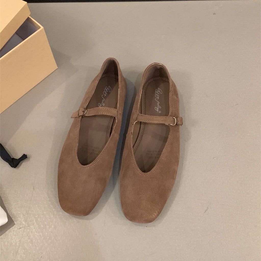 Bailamos Ballerines Cuir Bout Rond Slip-on Femme 2024 – Dress Élégant Casual Printemps