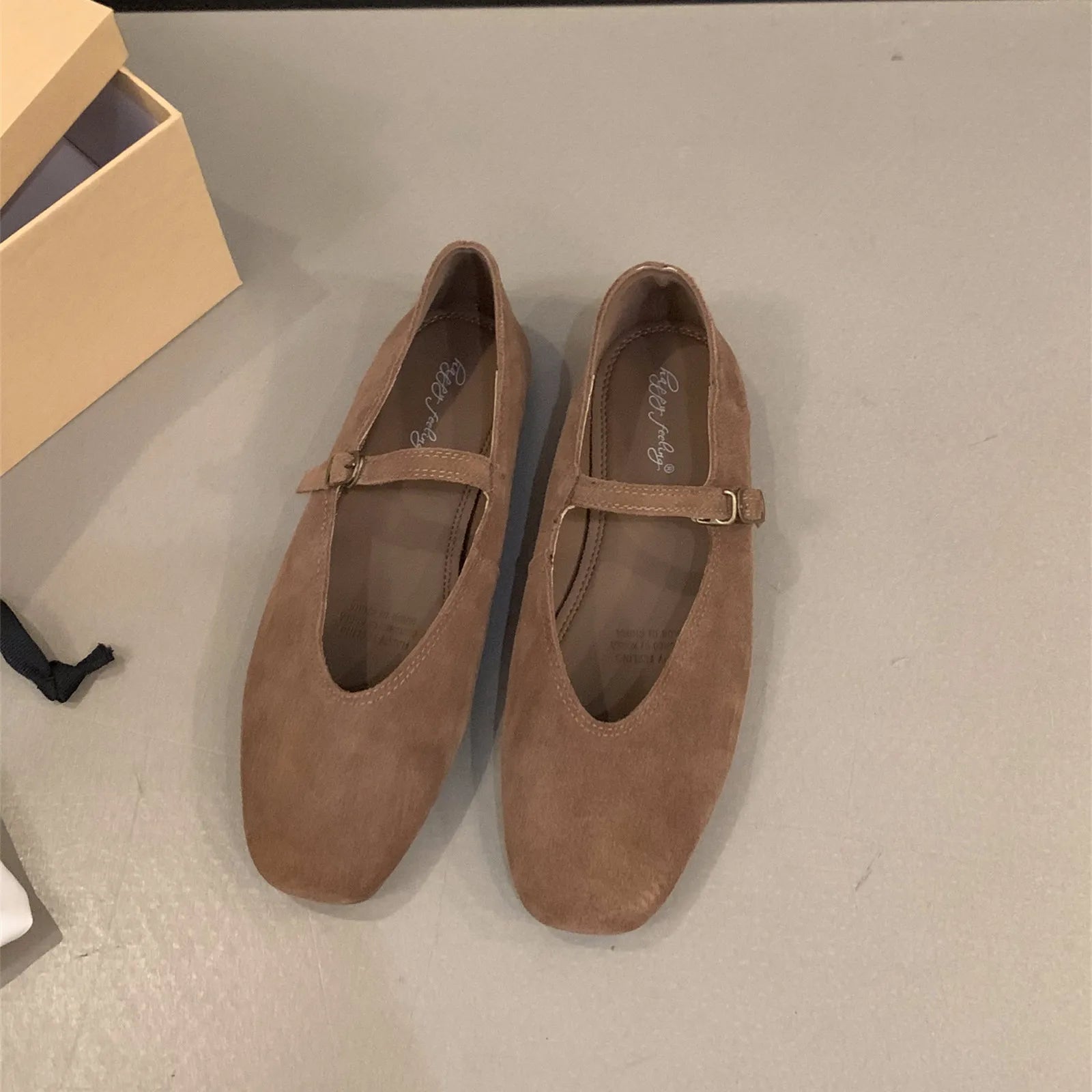 Bailamos Ballerines Cuir Bout Rond Slip-on Femme 2024 – Dress Élégant Casual Printemps