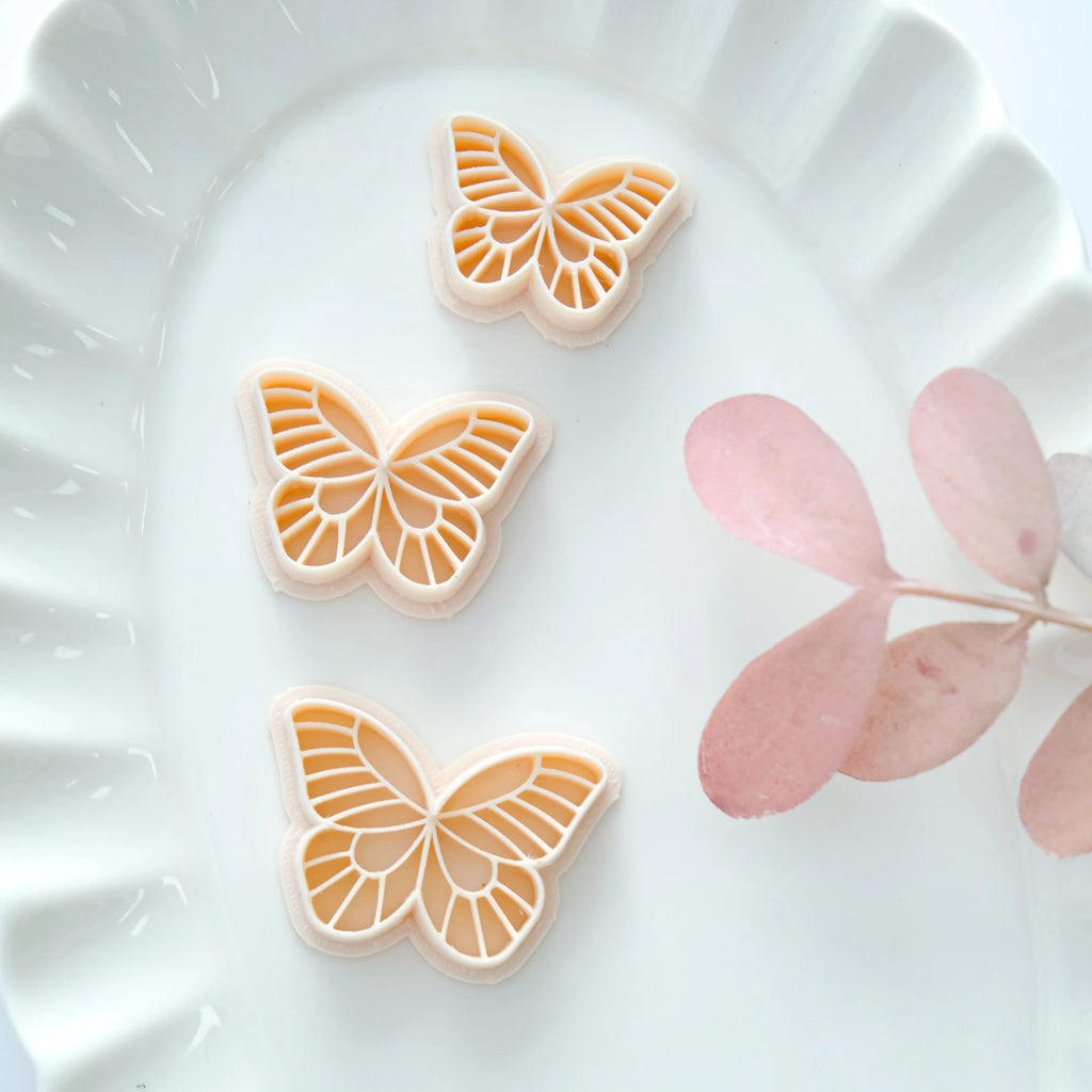 Set 3 Emporte-Pièces Papillon Argile Polymère — Moules DIY Boucles d'Oreilles Boho
