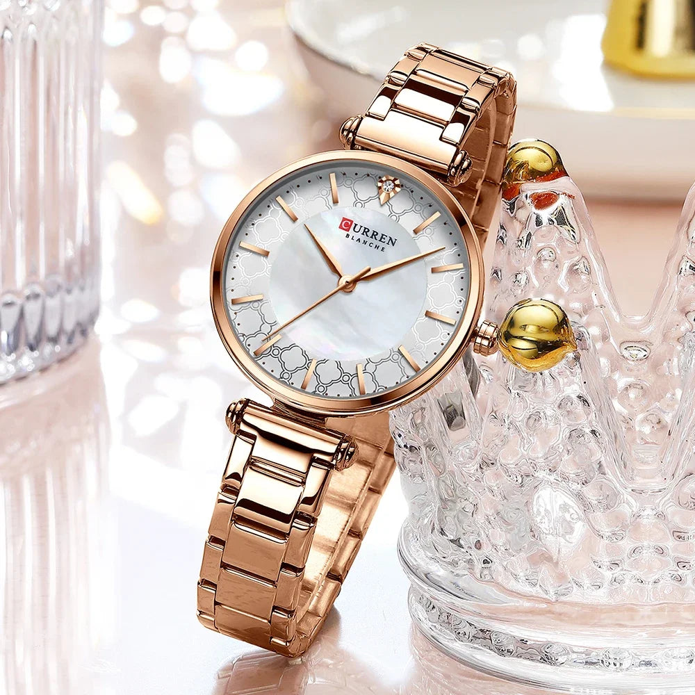 Montre Femme CURREN Luxe Quartz Japonais – Acier Inoxydable Étanche Élégante Fashion