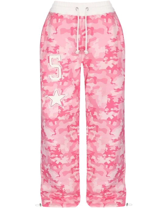 2-teiliges Damen Y2K Set Camouflage Rosa Sportswear Hip-Hop Rock Punk Kapuzenjacke mit Reißverschluss, bauchfrei, schmal geschnitten + lässige Sporthose – Premium Y2K Sportswear Set | Premium Streetwear Damenmode