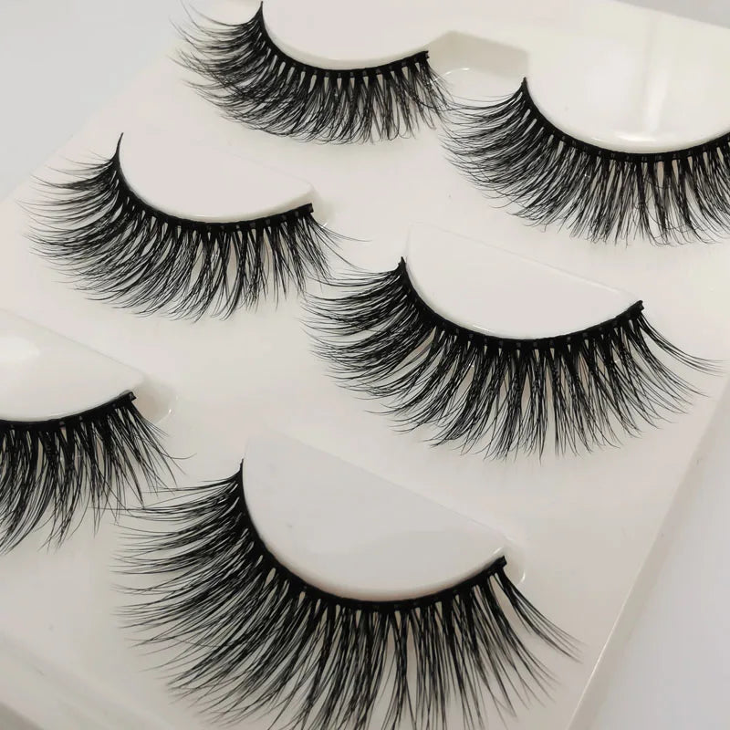 Lot 3 Paires Faux Cils 3D Vison SHIDISHANGPIN – 27 Styles Fluffy Wispy Épais | Cils Faux Faits Main Maquillage Yeux