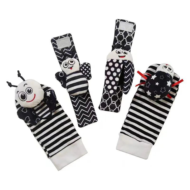 Baby-Rassel- und Socken-Set – Entdeckungsspielzeug für Neugeborene 0-12 Monate, Baby-Geschenk zur Geburt