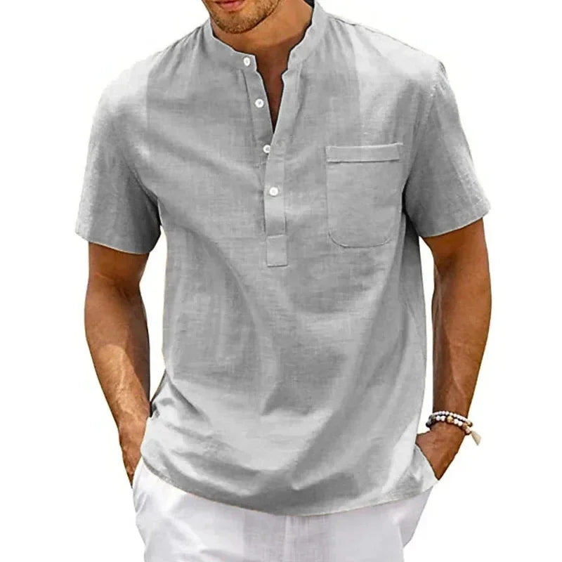 Polo Herren Slim Fit Unifarben Atmungsaktiv Geknöpft Kurzarm Lässig Sommer Bequem Kühl Elegant Zeitlos – Premium Slim Fit Polo Sommer | Premium Casual Herrenmode