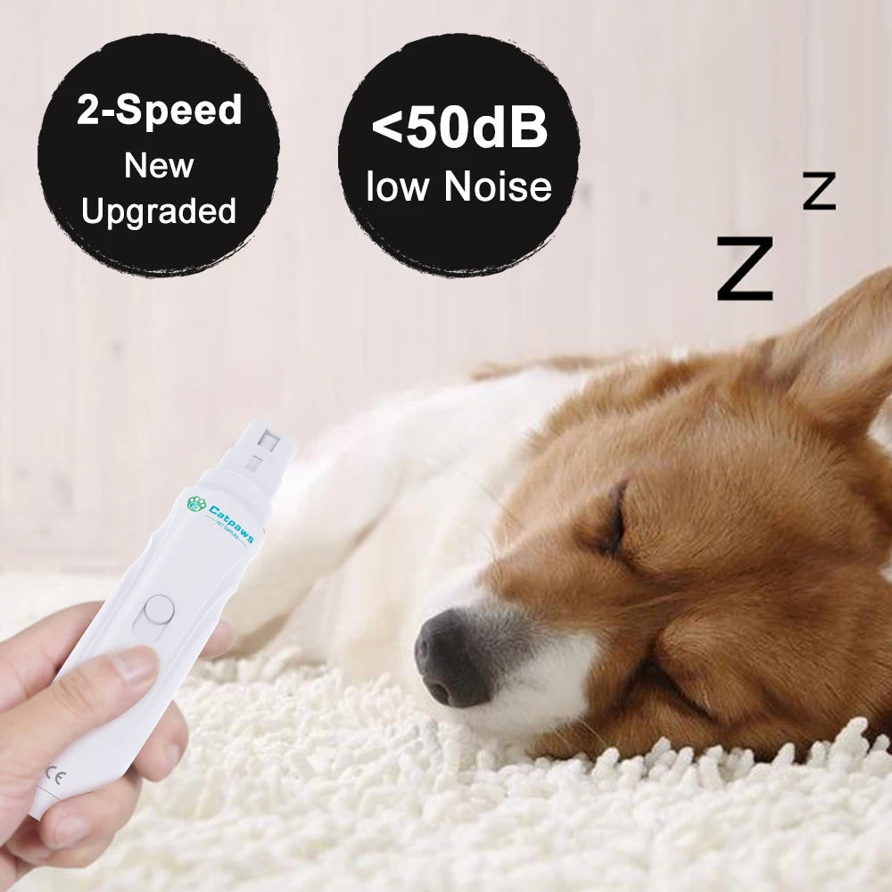 Lime À Griffes Électrique Chien & Chat USB Rechargeable – Meuleuse Silencieuse Pattes Toilettage | Outil Soin Animaux