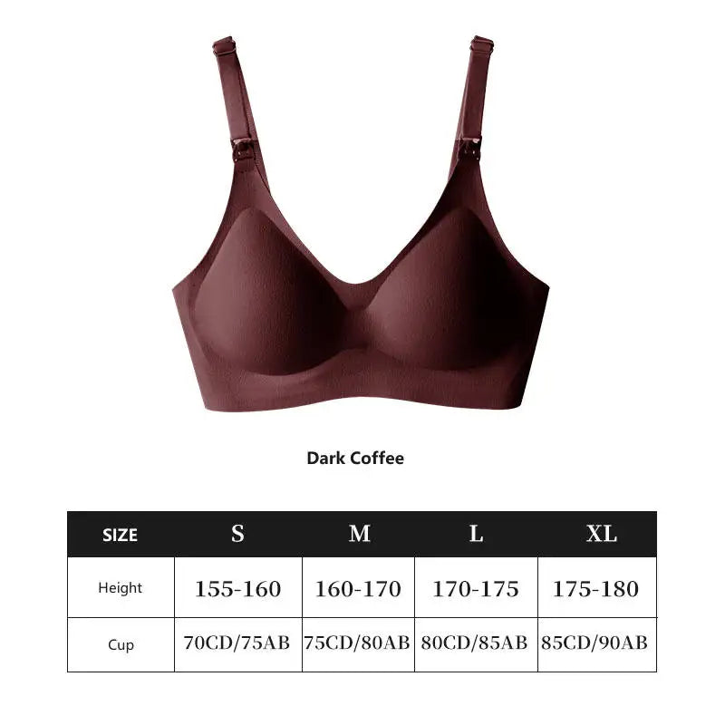 Soutien-Gorge d'Allaitement Femme Enceinte Sans Armature – Ouverture Frontale Respirant Couleur Unie