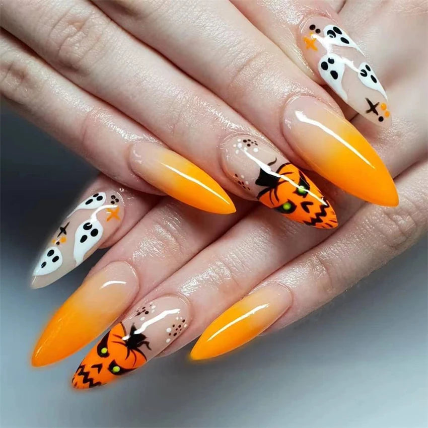 24 Faux Ongles Ballerina & Coffin Amovibles – Manucure Prête à Porter, Forme Amande & Coffin | Décoration Ongles Femme & Fille