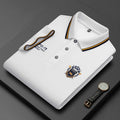 Polo Homme Manches Courtes Coton Broderie Luxe Col Revers Anti-Froissable Léger Été – Casual Élégant Premium | Mode Homme Tendance