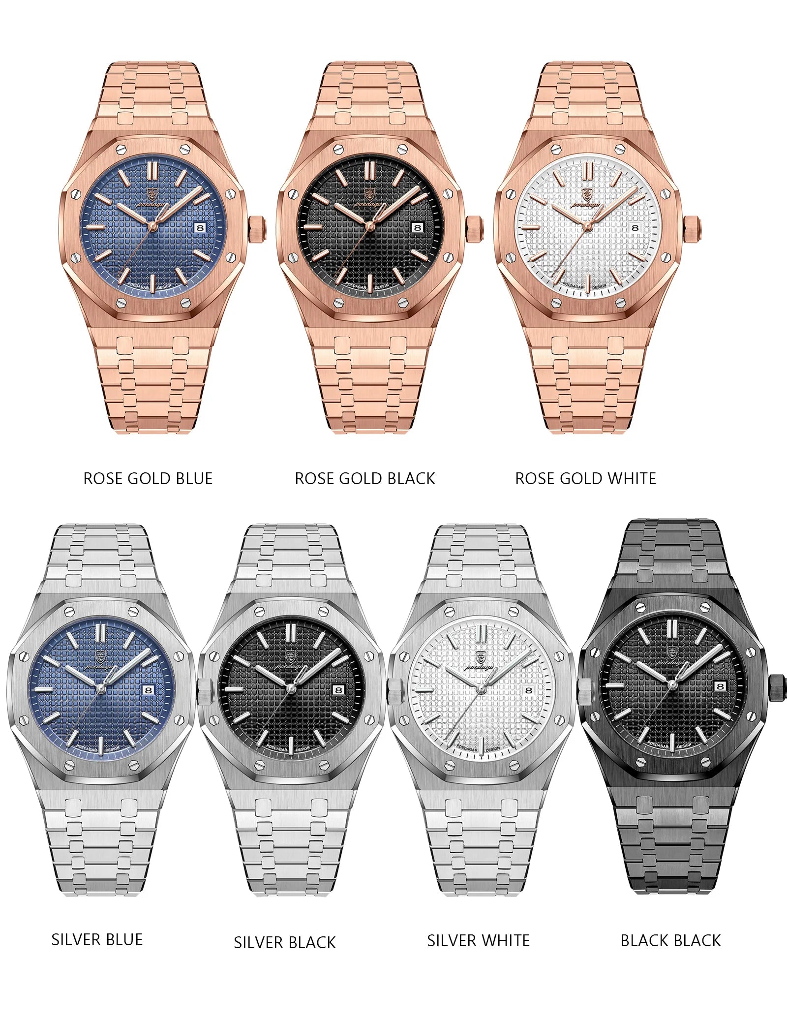 Montre Homme POEDAGAR Business Luxe Quartz – Acier Lumineux Étanche Date Fashion