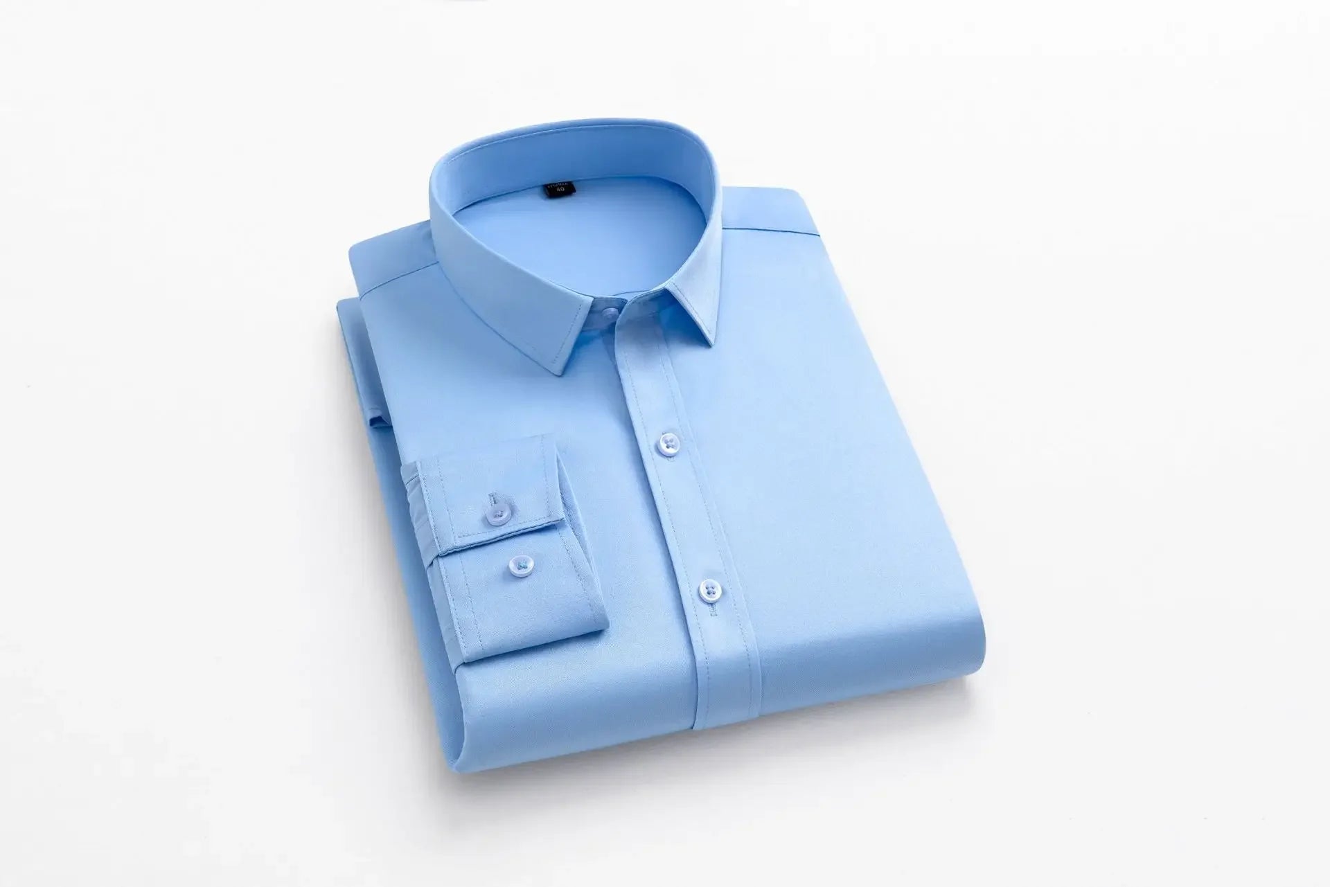 Chemise Homme Manches Longues Élastique Col Mao Sans Repassage – Tenue Professionnelle Business Dress Élégante | Mode Homme Premium