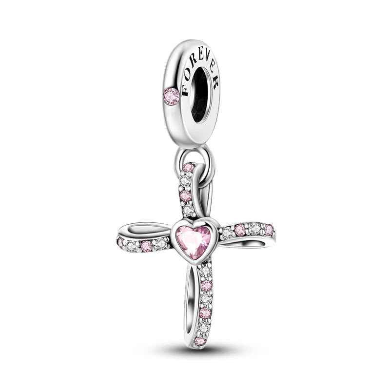 Charm Argent 925 Pendentif Croix, Ange, Pyramide & Pharaon – Breloque Spirituelle & Symbolique DIY | Compatible Bracelet Original | Bijou Personnalisé