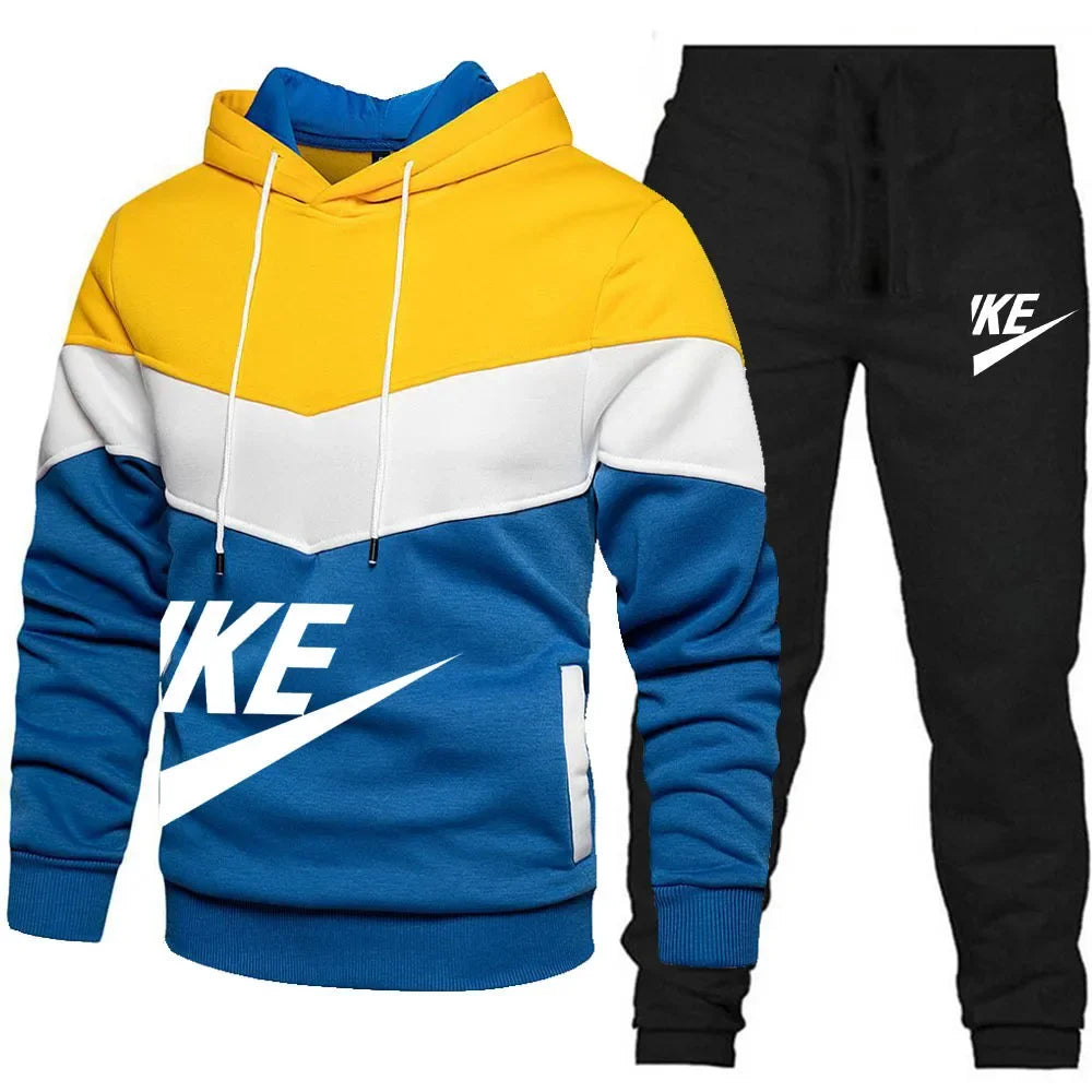 Ensemble Survêtement Homme 2 Pièces Hoodie Zippé + Pantalon Automne Hiver Casual Sportswear Confortable Tendance Chaud – Ensemble Sport Premium 2 Pièces | Mode Homme Sportswear Premium