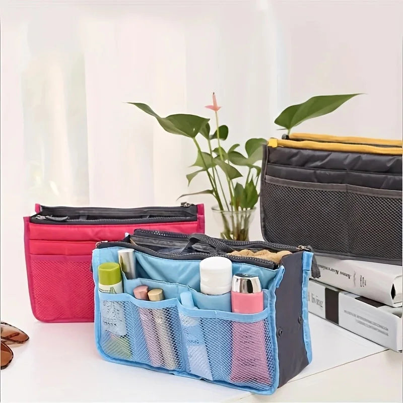 Sac Rangement Bi-Fold Double Zip – Grande Capacité | Organisateur Maquillage & Toilette
