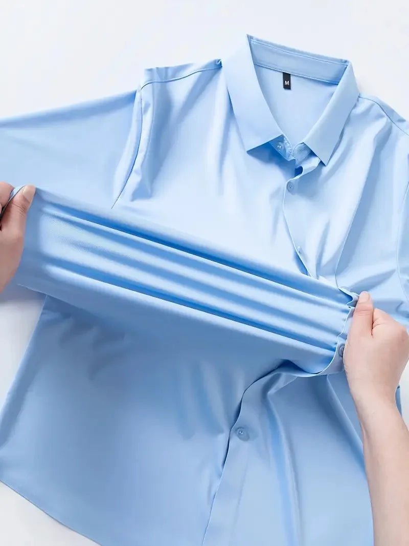 Chemise Habillée Homme Ultra-Stretch Manches Longues Anti-Froissé Douce Blanche Business Formel Élégante Confortable Intemporelle – Chemise Business Premium Ultra-Stretch Anti-Froissé Manches Longues Blanche | Mode Homme Business Formel Premium