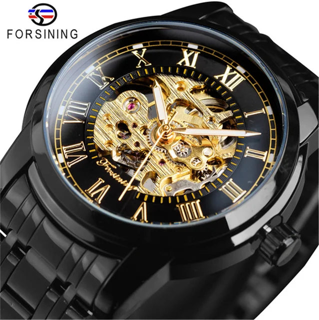 Montre Homme FORSINING 349 Mécanique Manuelle Squelette – Acier Business Élégante