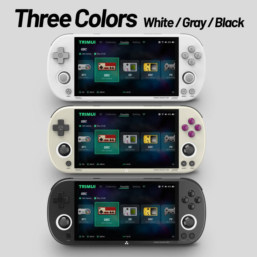 Trimui Smart Pro Console Rétro Portable 4.96'' IPS – Linux, Joystick RGB | Cadeau Gaming Jeux Rétro