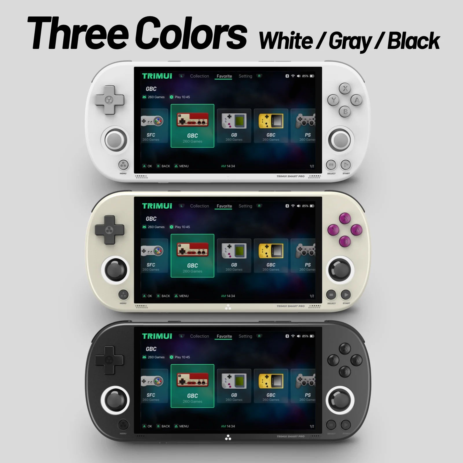 Trimui Smart Pro Console Rétro Portable 4.96'' IPS – Linux, Joystick RGB | Cadeau Gaming Jeux Rétro