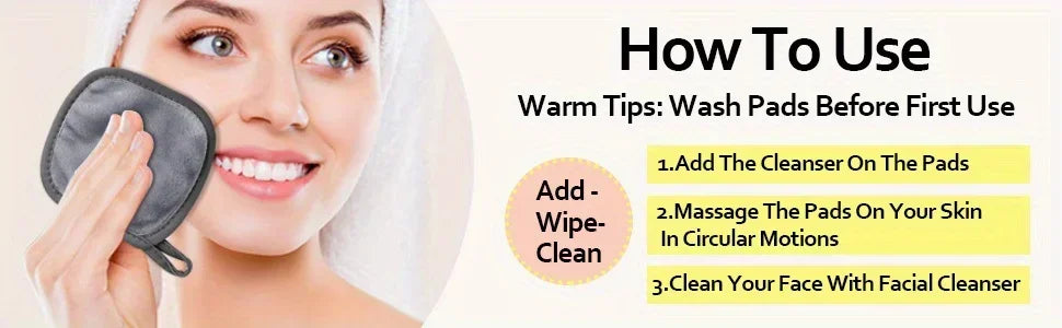 Lot 12 Lingettes Démaquillantes Microfibre Réutilisables – Serviettes Visage Nettoyage Profond | Soin Peau