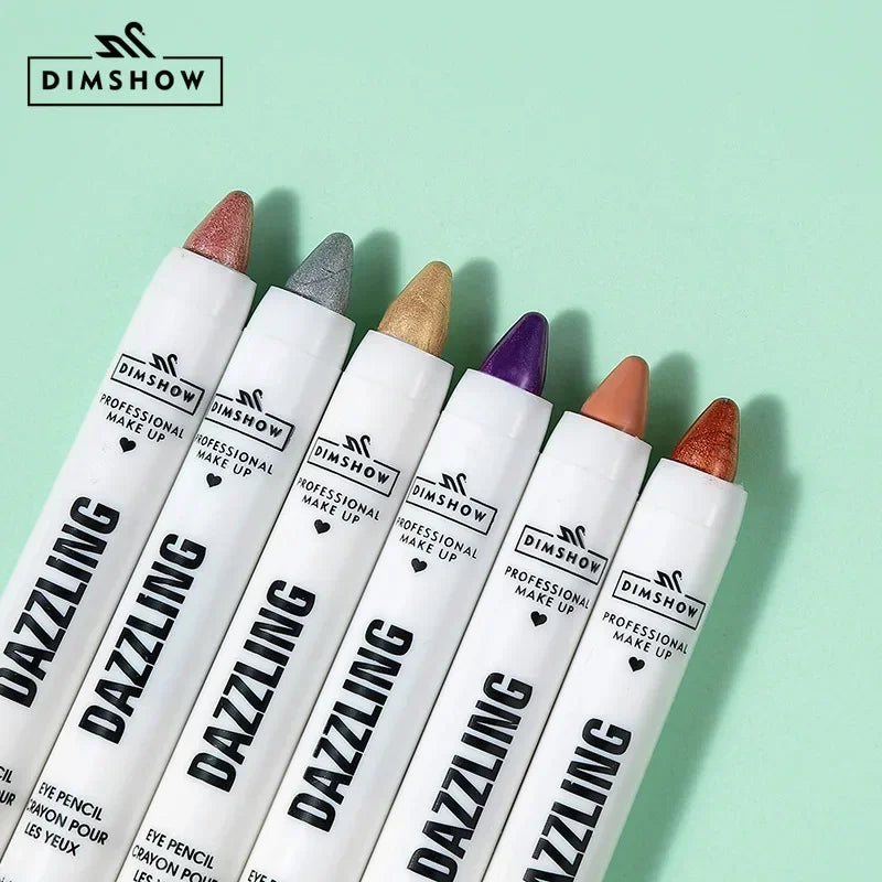 Crayon Fard à Paupières Highlighter Waterproof – Glitter Matte Nude Ver à Soie | Eyeliner Blanc Pigmenté