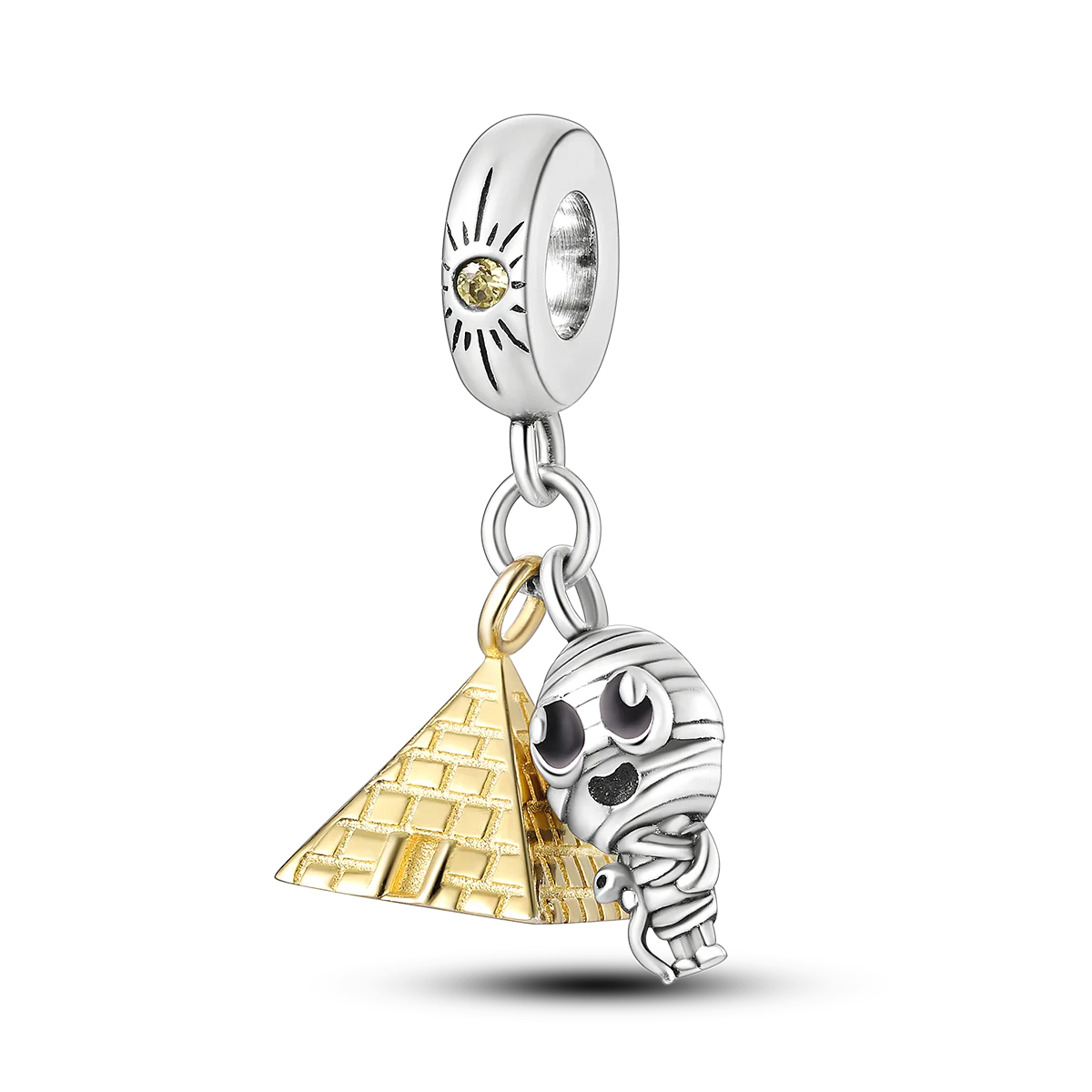 Charm Argent 925 Pendentif Croix, Ange, Pyramide & Pharaon – Breloque Spirituelle & Symbolique DIY | Compatible Bracelet Original | Bijou Personnalisé